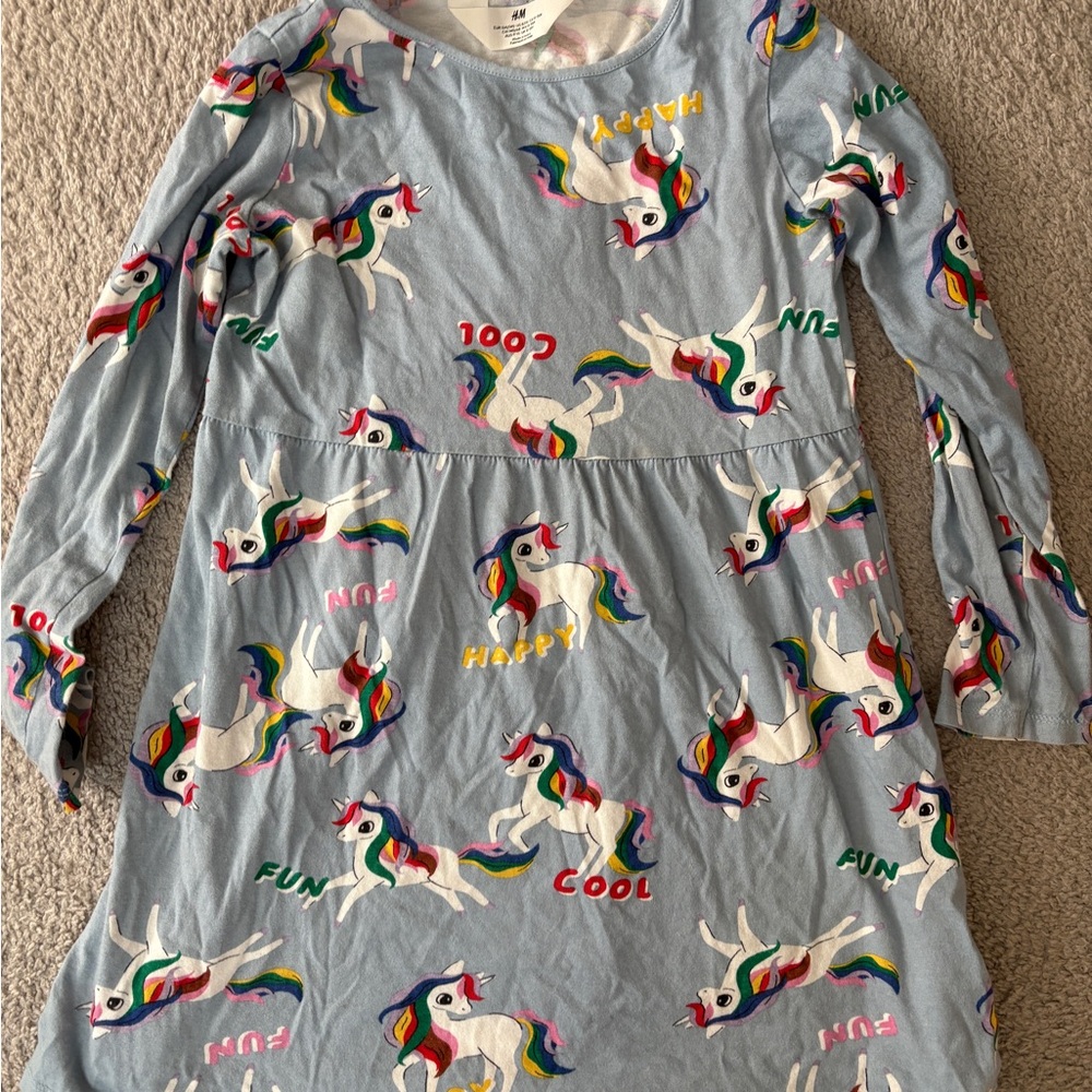 Colorful Unicorn Print Dress